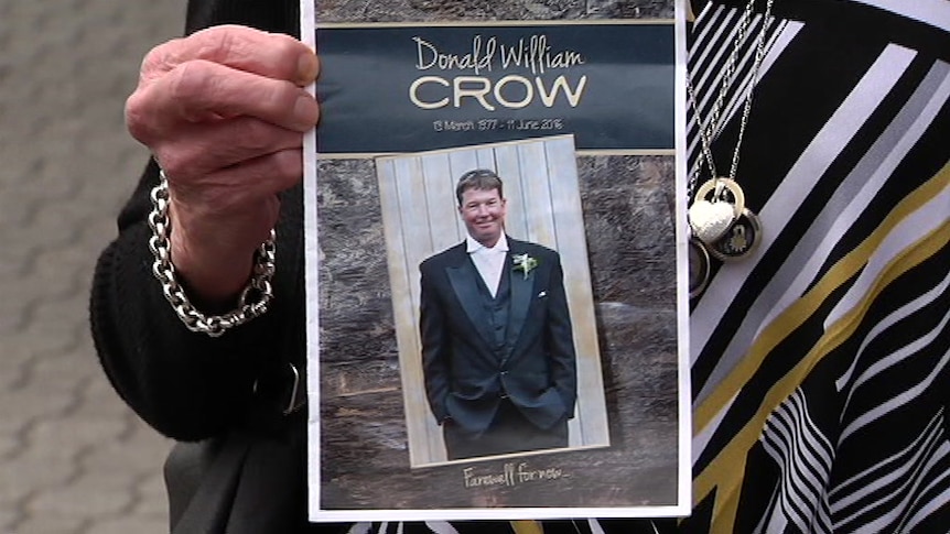 Funeral pamphlet for Donald Crow