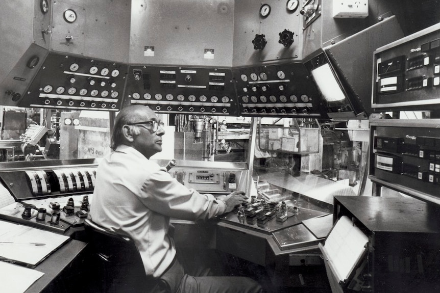 Operator's console, Alcoa aluminium fabrication plant, Point Henry, Victoria