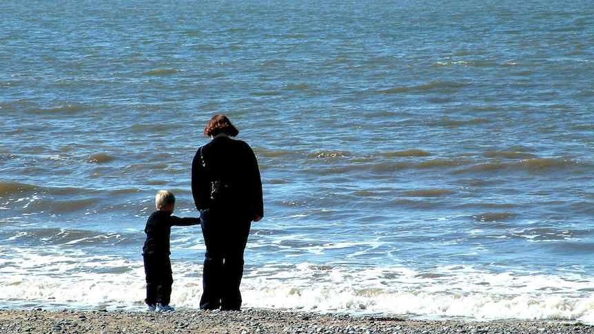 A mother and child, September 2003.