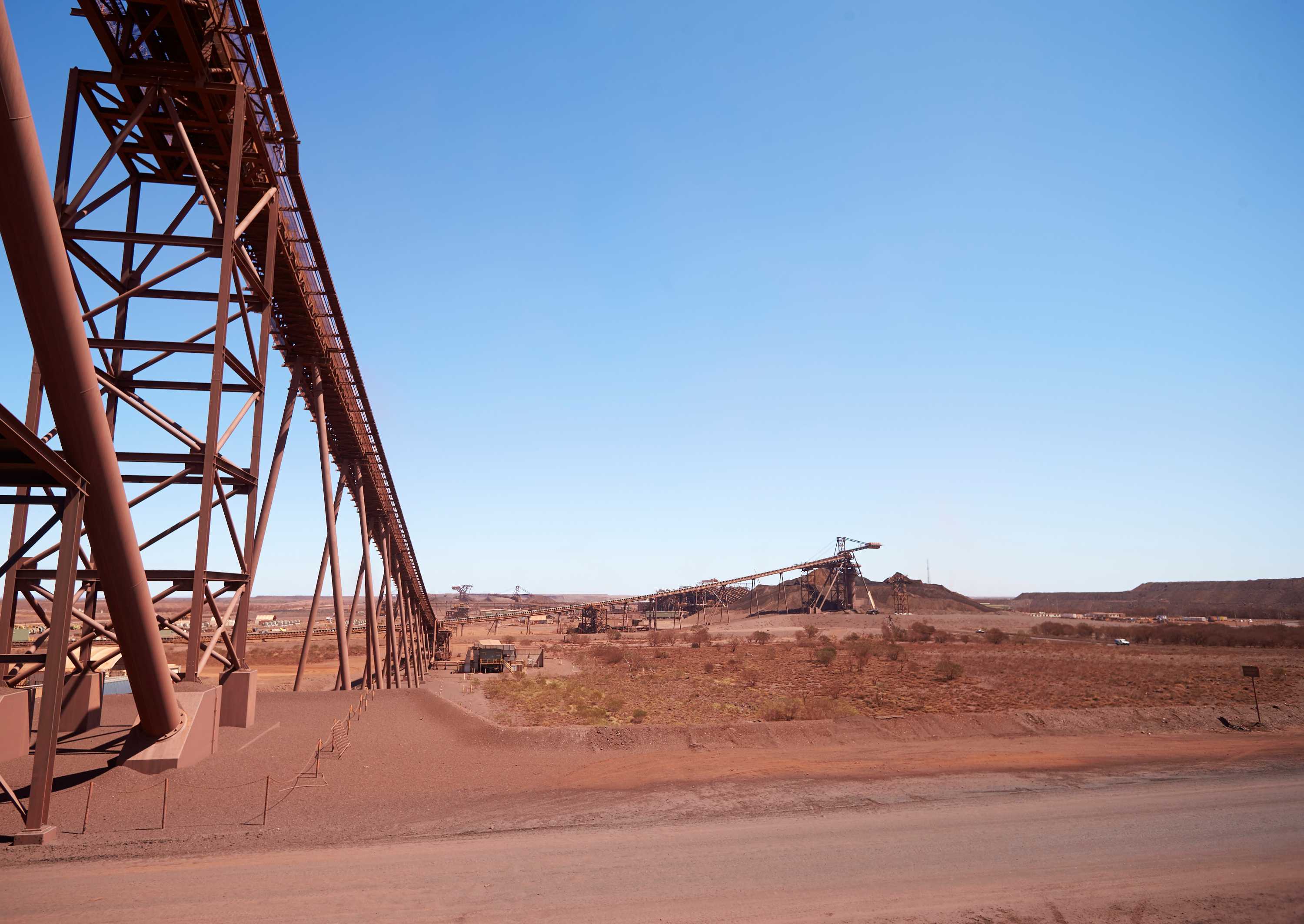 An iron ore mine site in WA's Pilbara