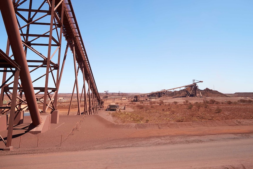 An iron ore mine site in WA's Pilbara