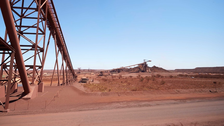 An iron ore mine site in WA's Pilbara