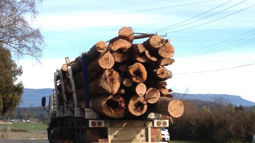 Log truck Kelly's sawmill Deloraine 2013