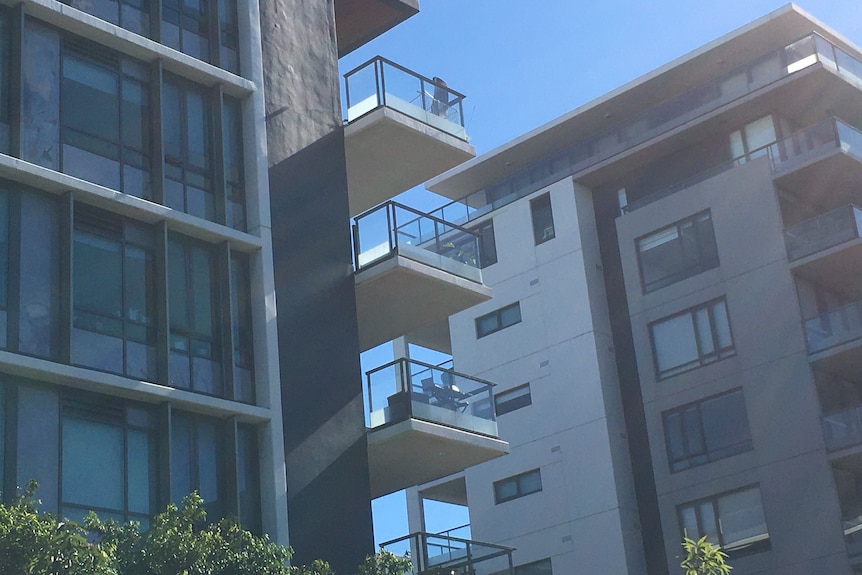 damaged balconies from the outside