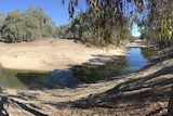 Bend in the Darling River holding on to a small amount of water.