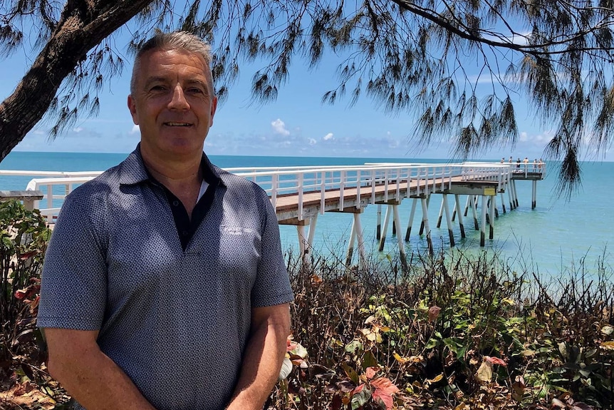 Kingfisher Bay Resort manager David Hay at a dock on Fraser Island