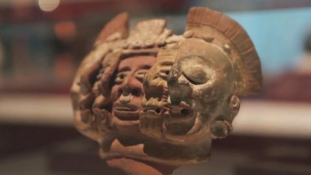 An Aztec artefact in shape of a head