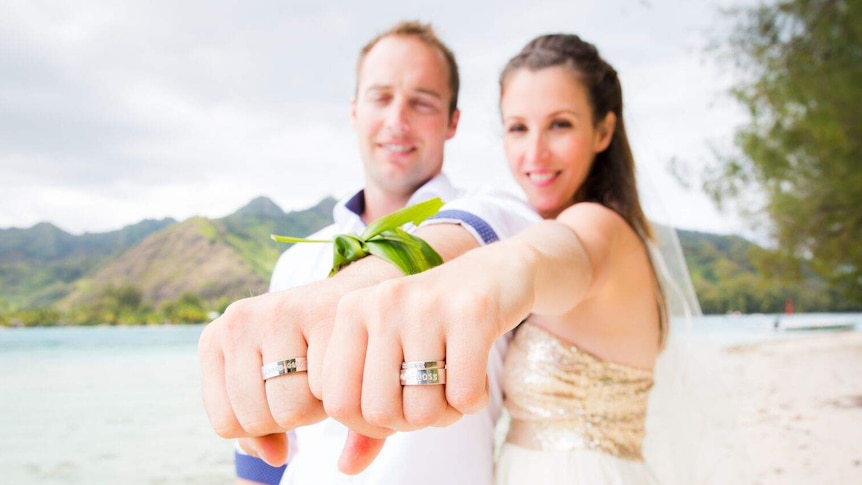 Dr Jennifer Lavers on her wedding day