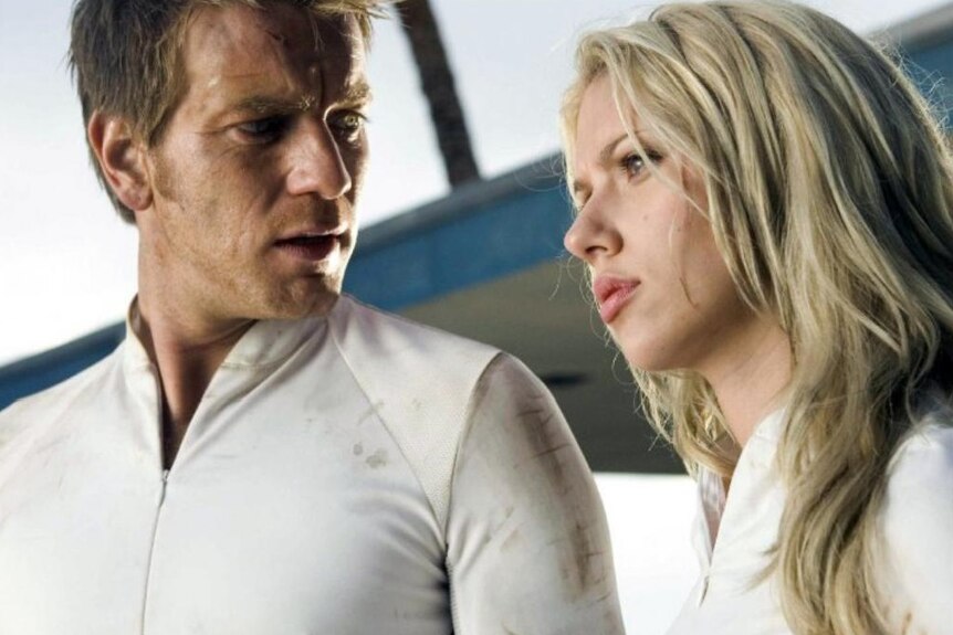Ewan McGregor and Scarlett Johansson in a screen grab from The Island.
