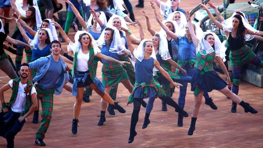 Dancers at the Commonwealth Games opening ceremony