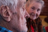 John and Eunice Allen at home in their living room