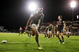 South Sydney's Nathan Merritt scores against Penrith to break the club record.