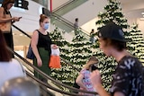 People Christmas shopping