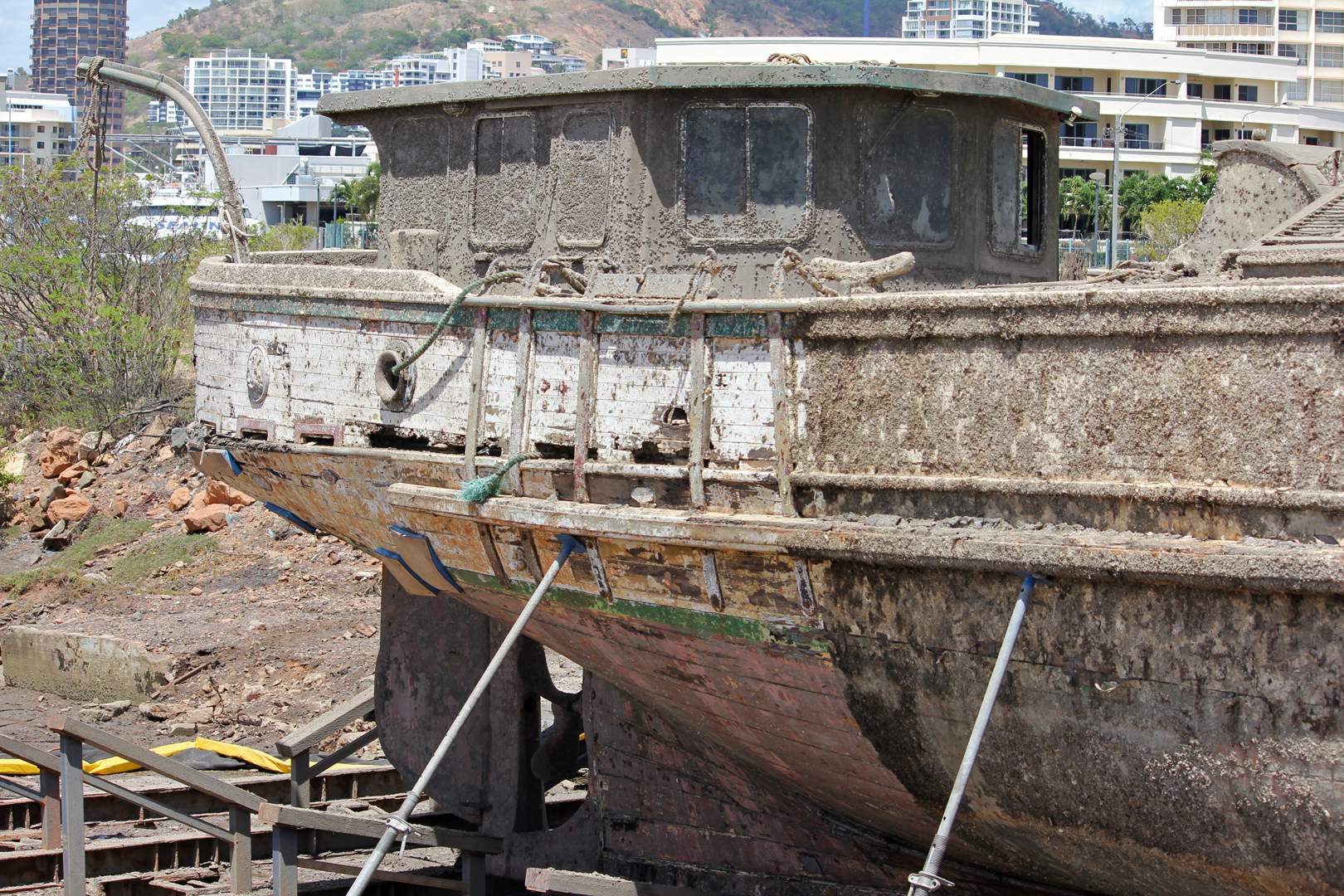 Sunken historic ship Defender now on dry land with future yet to ...