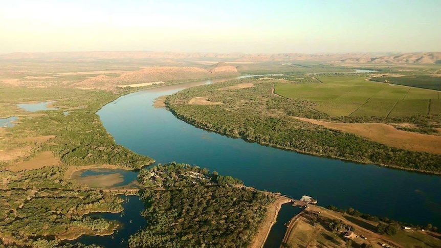 An aerial photograph of the Ord Irrigation Scheme
