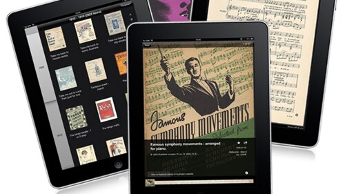 Curator Robyn Holmes says using the Forte application is like having a personal, browsable, portable music book filled with historic scores.