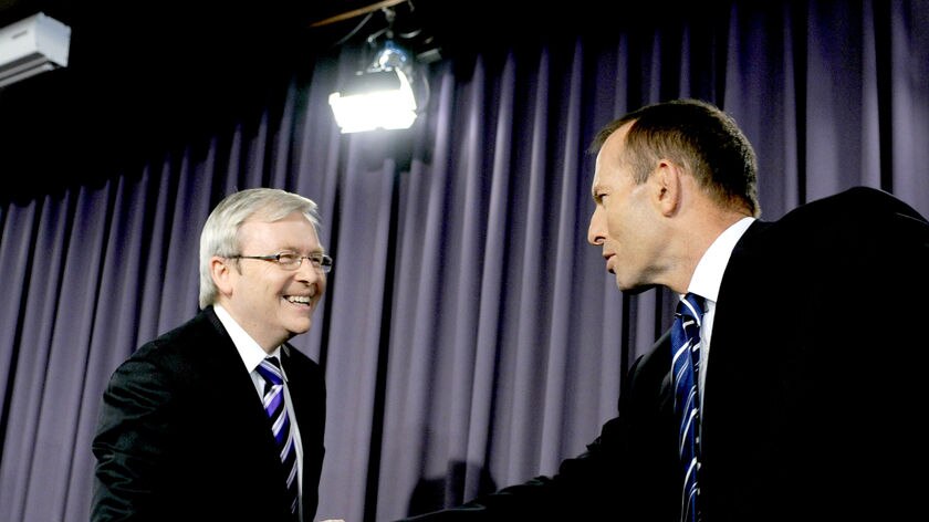 Prime Minister Kevin Rudd and Opposition Leader Tony Abbott