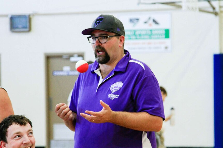 Jason Schmidt from Cricket Tasmania at the Hurricane Inclusion Cup.