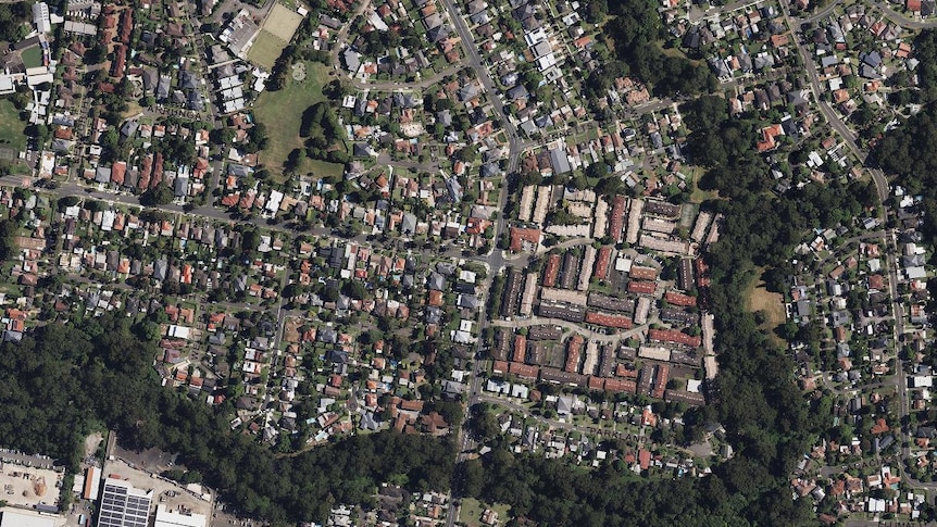 A zoomed-in image of Parramatta.