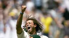 Andrew Symonds claimed three wickets to expose the South African tailend.
