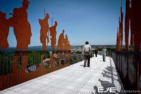 Artist's impression of Newcastle's proposed ANZAC memorial walk.