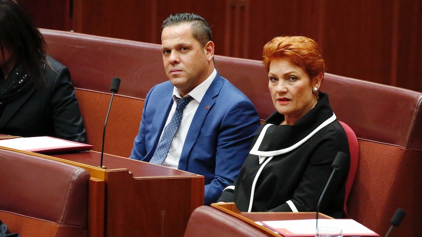 Pauline Hanson and Peter Georgiou (7 Sept 2017)