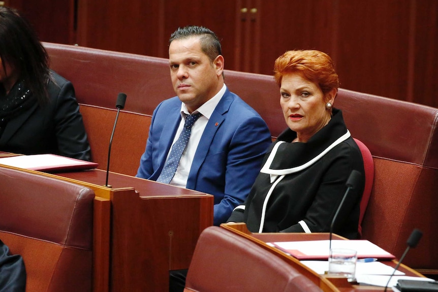 Pauline Hanson and Peter Georgiou (7 Sept 2017)