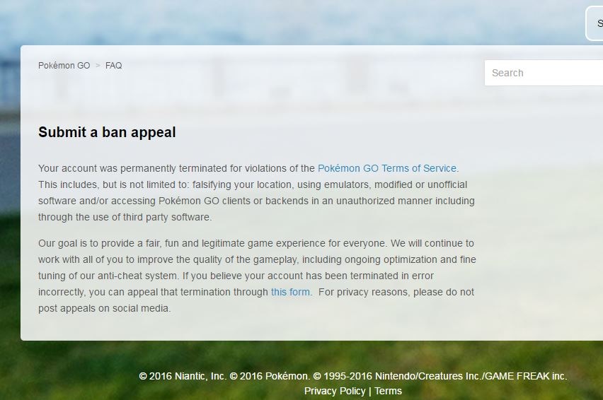 Niantic imposes Pokemon Go bans