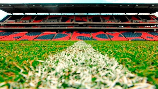 Hunter Stadium's new pitch, ready for the first local game of the Asian Cup tonight at 6:00pm.
