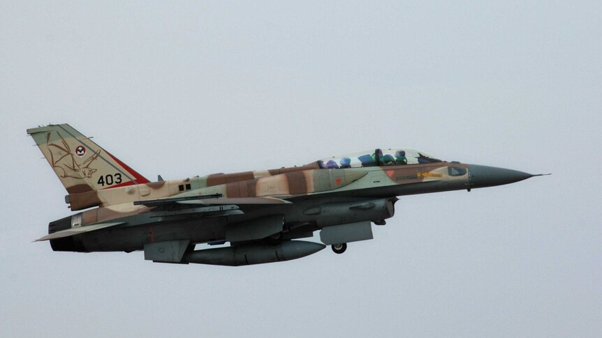 Israeli air force F-16I fighter plane