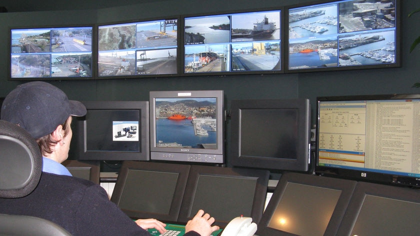Port security control centre, Tasmania.
