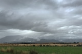 Storms over Meander farms in northern Tasmania