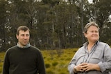 Tasmanian Land Conservancy CEO Nathan Males and philanthropist Jan Cameron