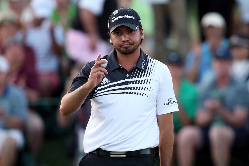 Australia's Jason Day finishes round two at the US Masters at 6-under.