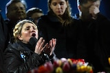 Yulia Tymoshenko addresses anti-government protesters