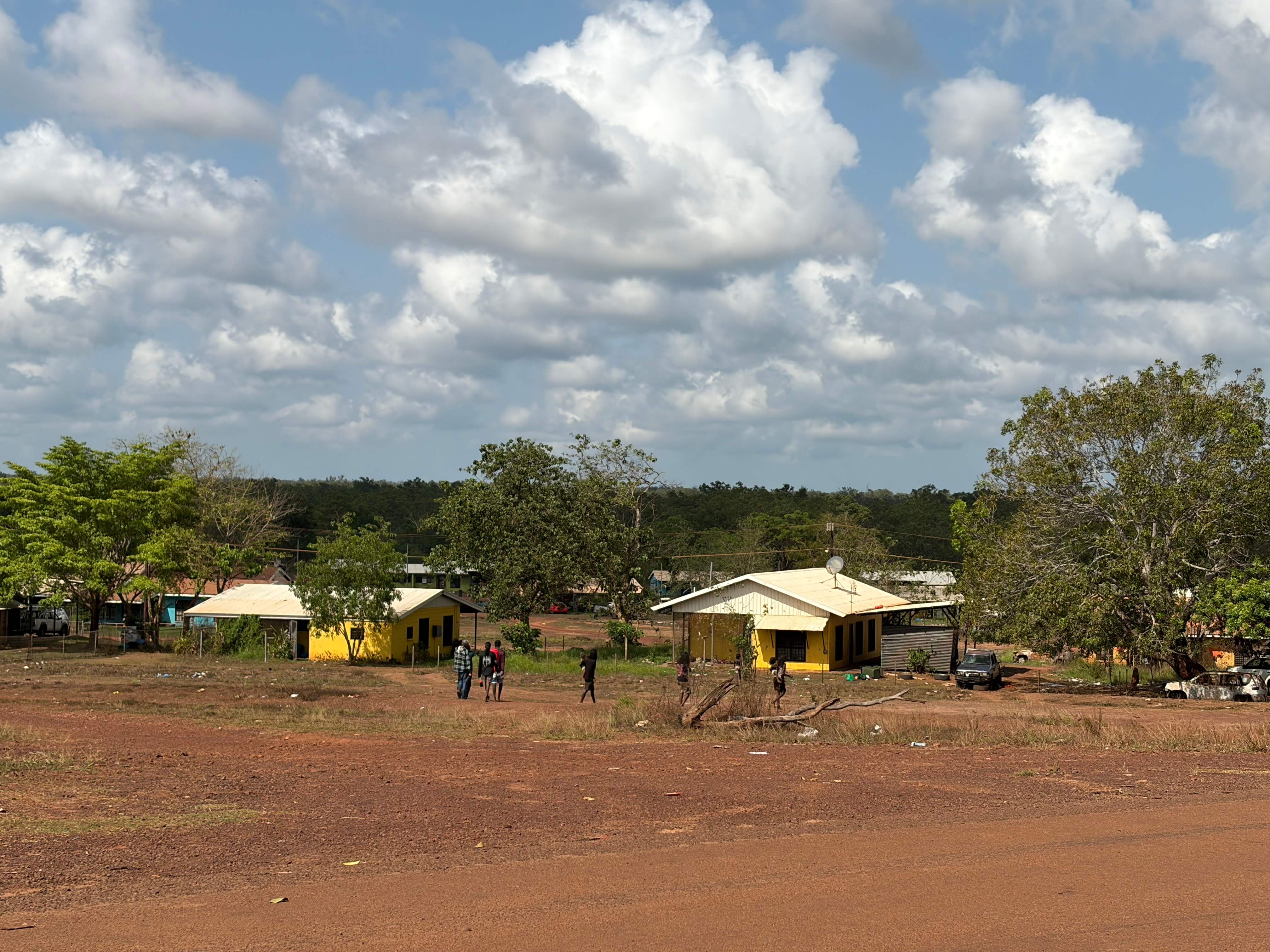 Red dirt and houses in a remote community