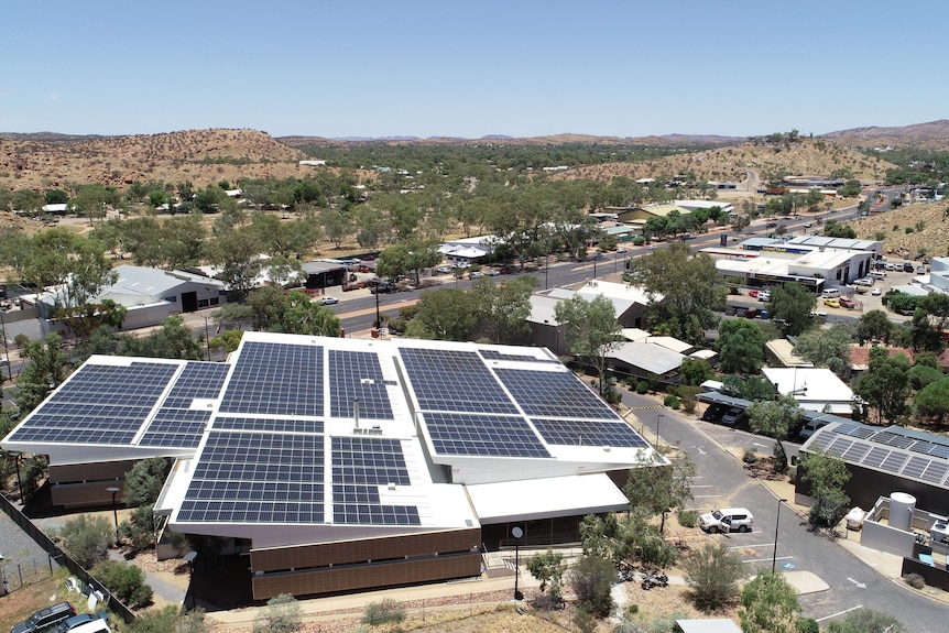 The Central Land Council has a huge solar array on the roof of its Alice Springs headquarters