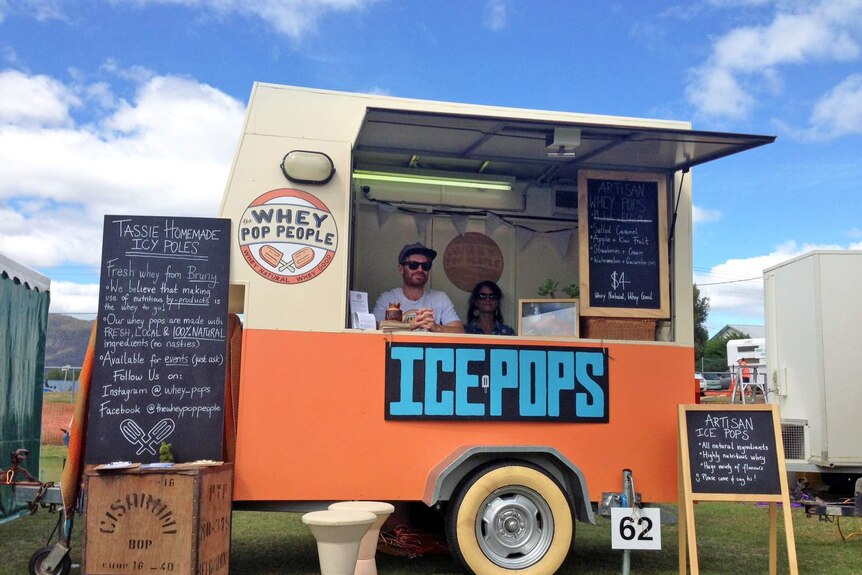 Ice block stall at Huon Valley food festival