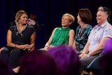 Panellists laugh during The F Word