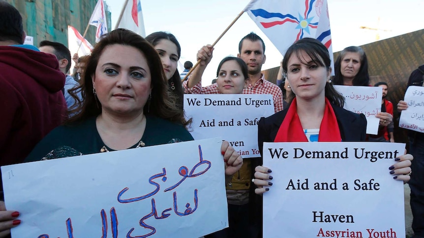 Assyrian refugees from Syria