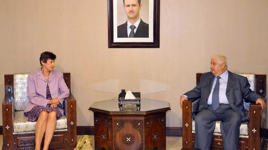 UN's Angela Kane meets Syrian foreign minister Walid al-Moallem