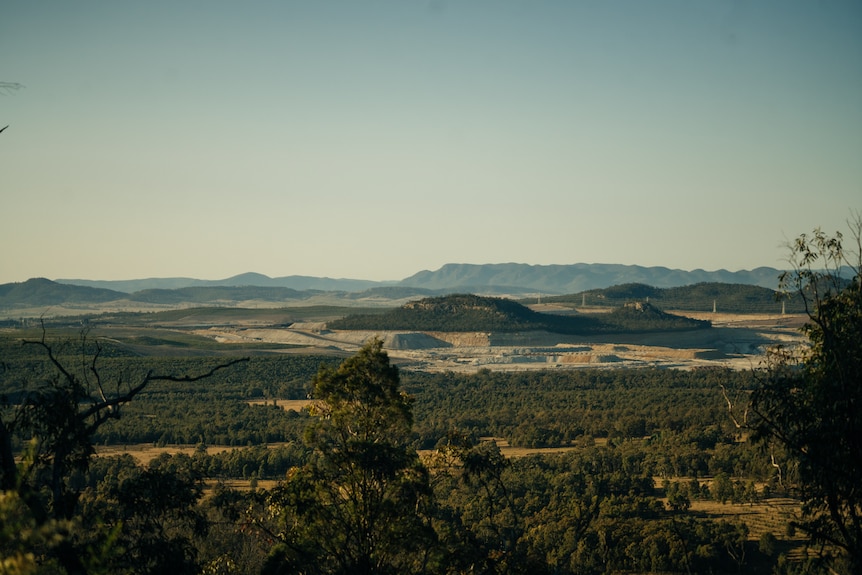 A coal mine viewed from above