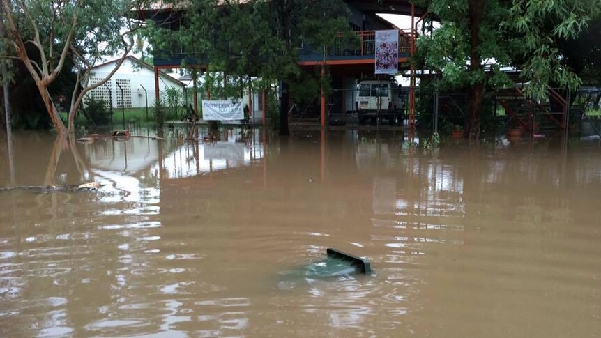 Flooded Merrepen Arts Centre, Nauiyu