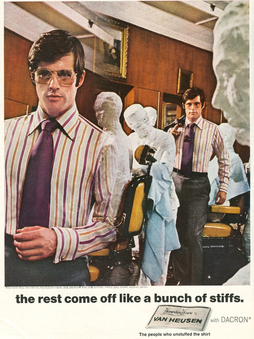 A 1970s advertisement for shirts
