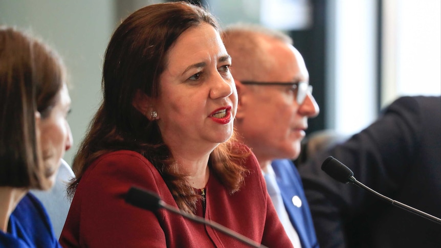 Queensland Premier Annastacia Palaszczuk speaking at COAG meeting