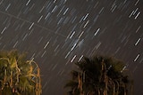 Perseid meteors streak across the sky