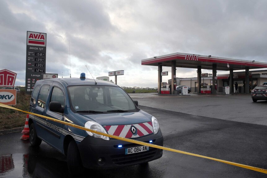 Petrol station in Villers-Cotterets, northeast of Paris