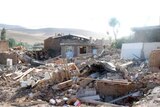 Houses destroyed after Iranian earthquake