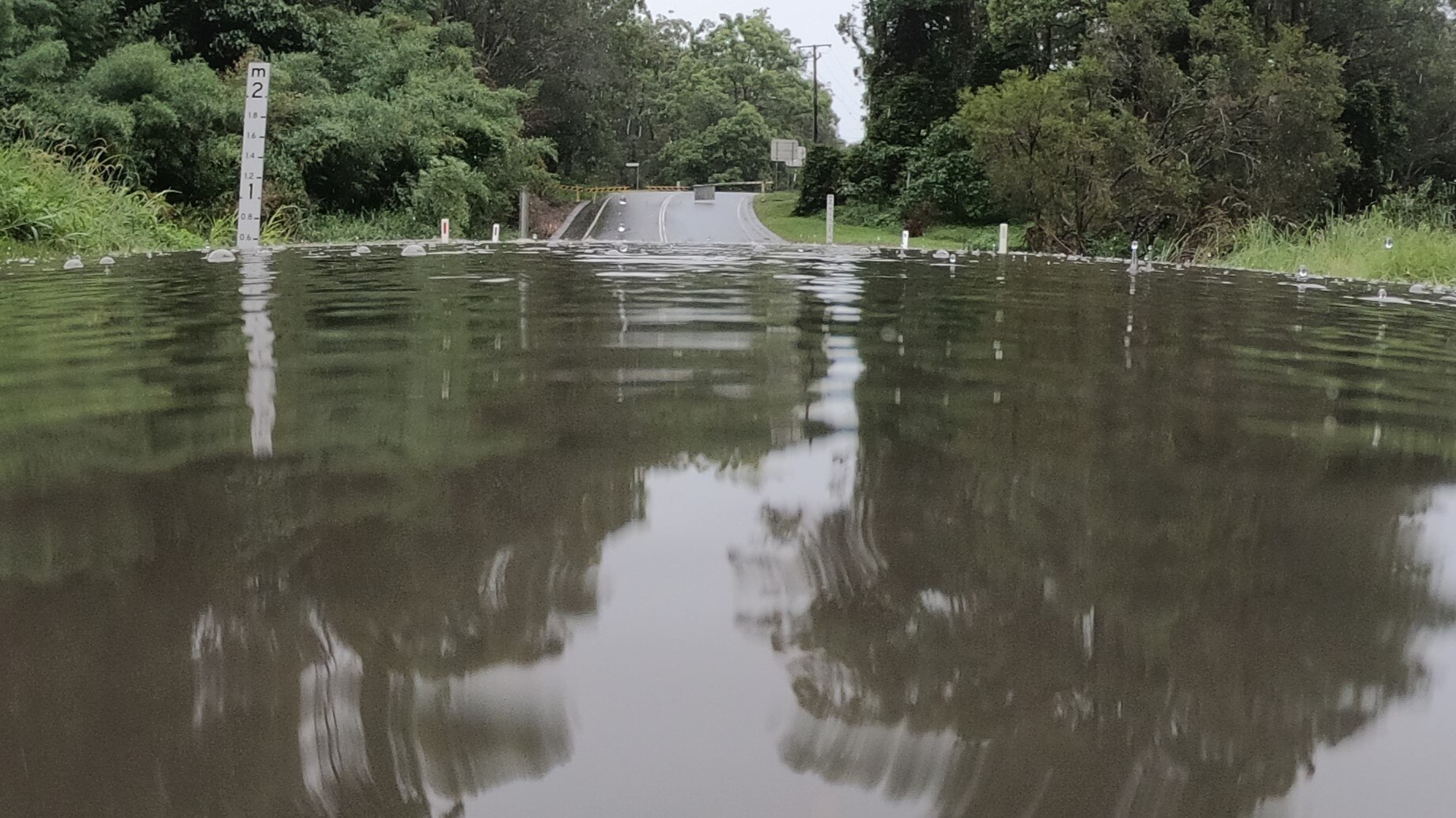 Flooding at Hardings Road in Elanora on the Gold Coast.