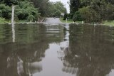 Flooding at Hardings Road in Elanora on the Gold Coast.